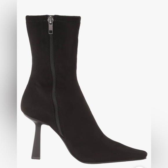 STEVE MADDEN VAKAY STRETCH ZIPPER MID CALF BOOTS NEW - Picture 3 of 9